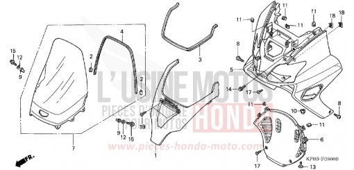 GAINE DE PROTECTION AVANT (NSS2501/NSS250A) NSS2501 de 2001
